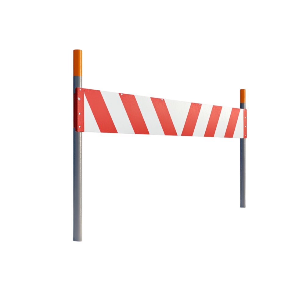A barrier with a red and white stripe png