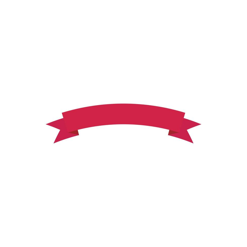 Red ribbon icon isolated on white background vector