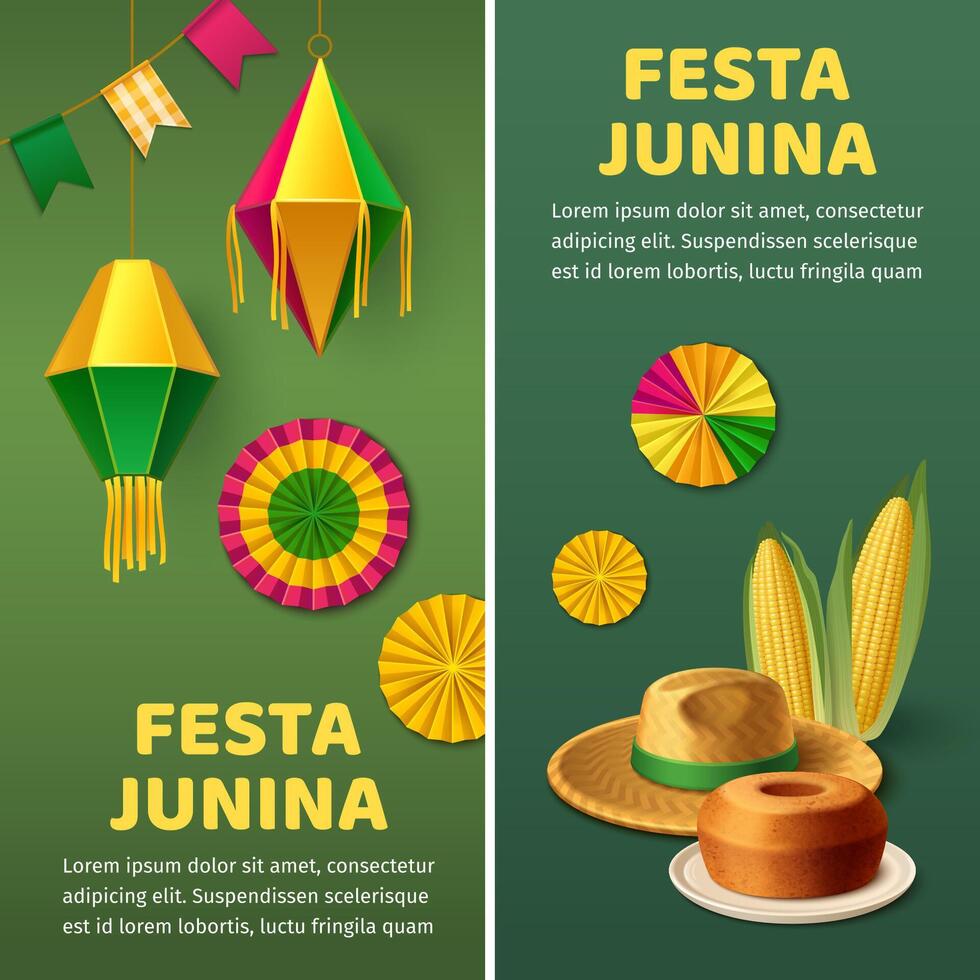 Festa Junina Banners set vector