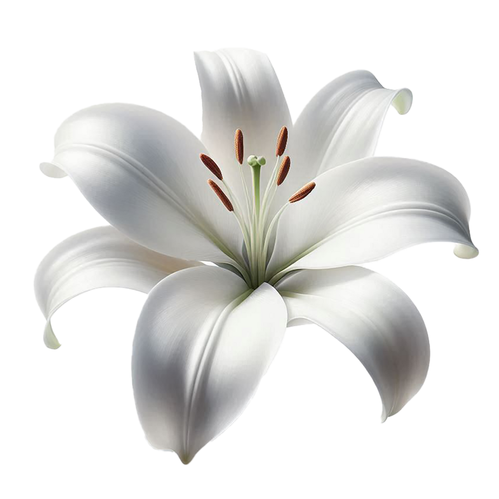 Beautiful White Lily Transparent Image for Designs png
