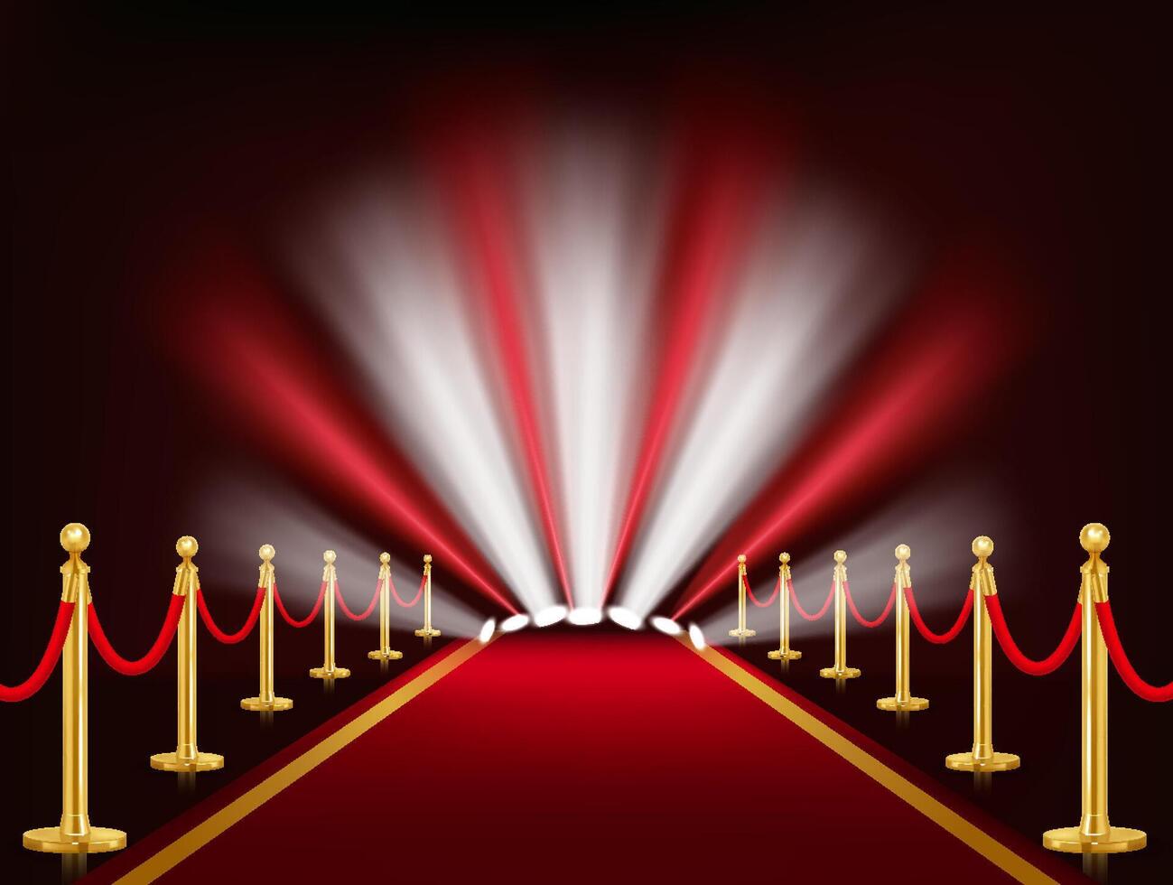 Luxurious Red Carpet Event Setup vector