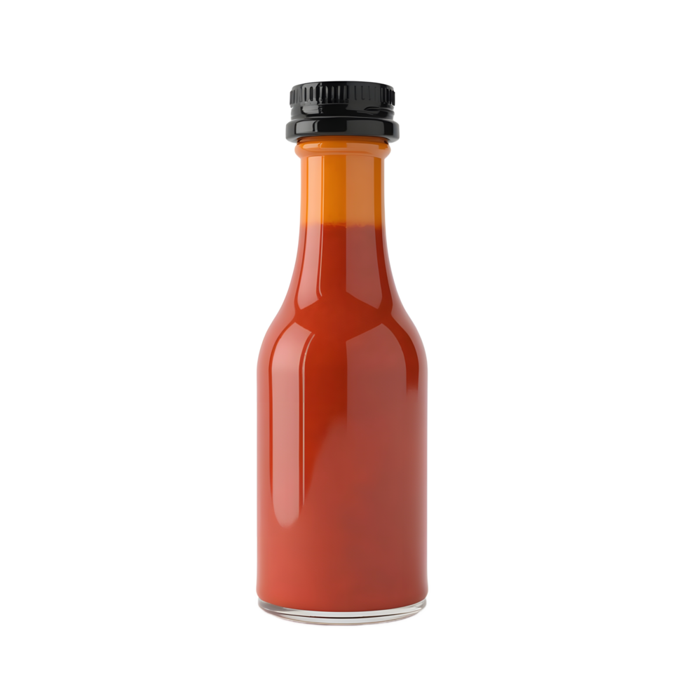 Hot Sauce Bottle Packaging Design Mockup png