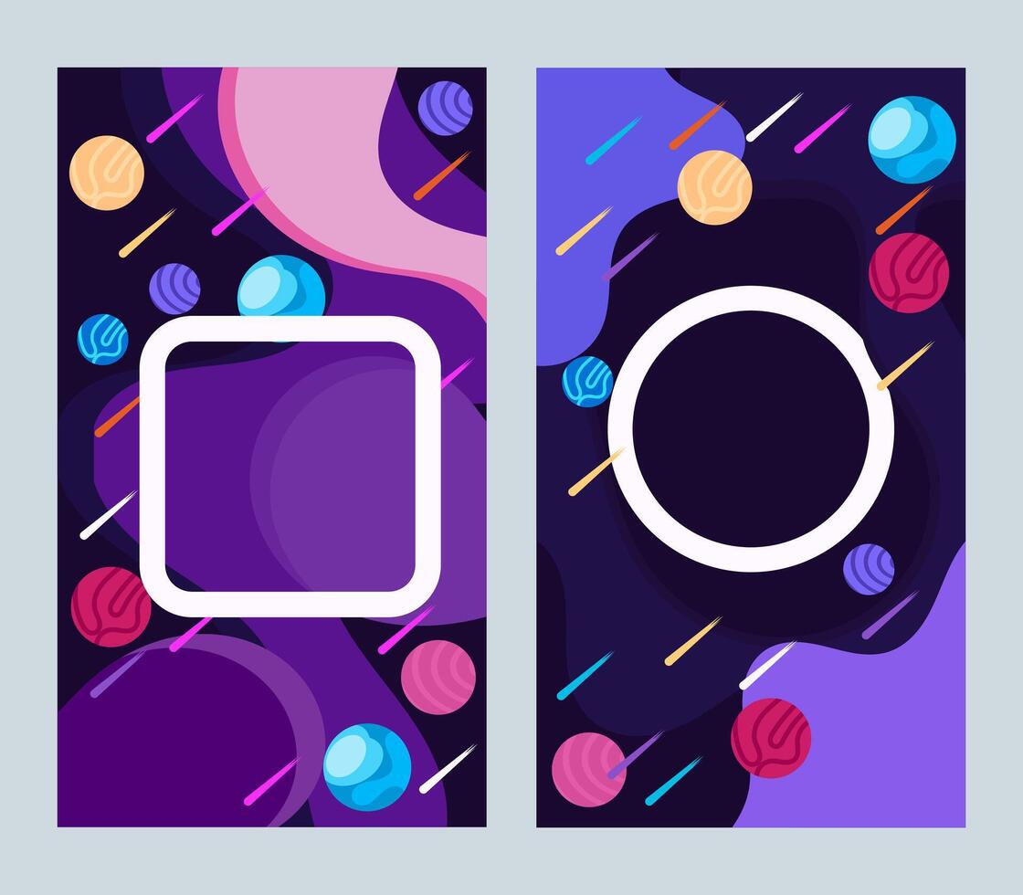 Abstract Astronomical Patterns art vector