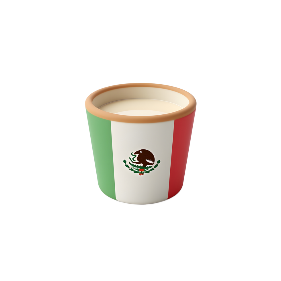 Mexican Horchata Drink in Traditional Cup png