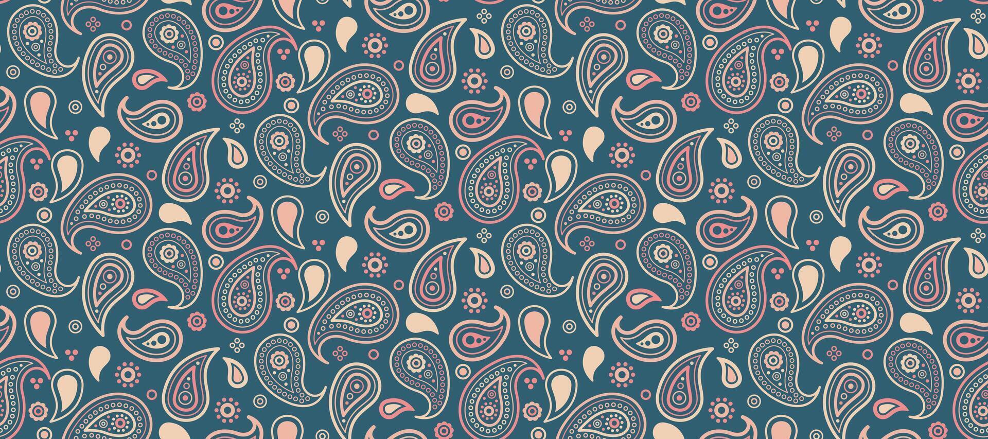 Boteh ethnicity on ornamental flower. Tranquility sparse with paisley decorative. Orient minimal in meditating flowing. vector