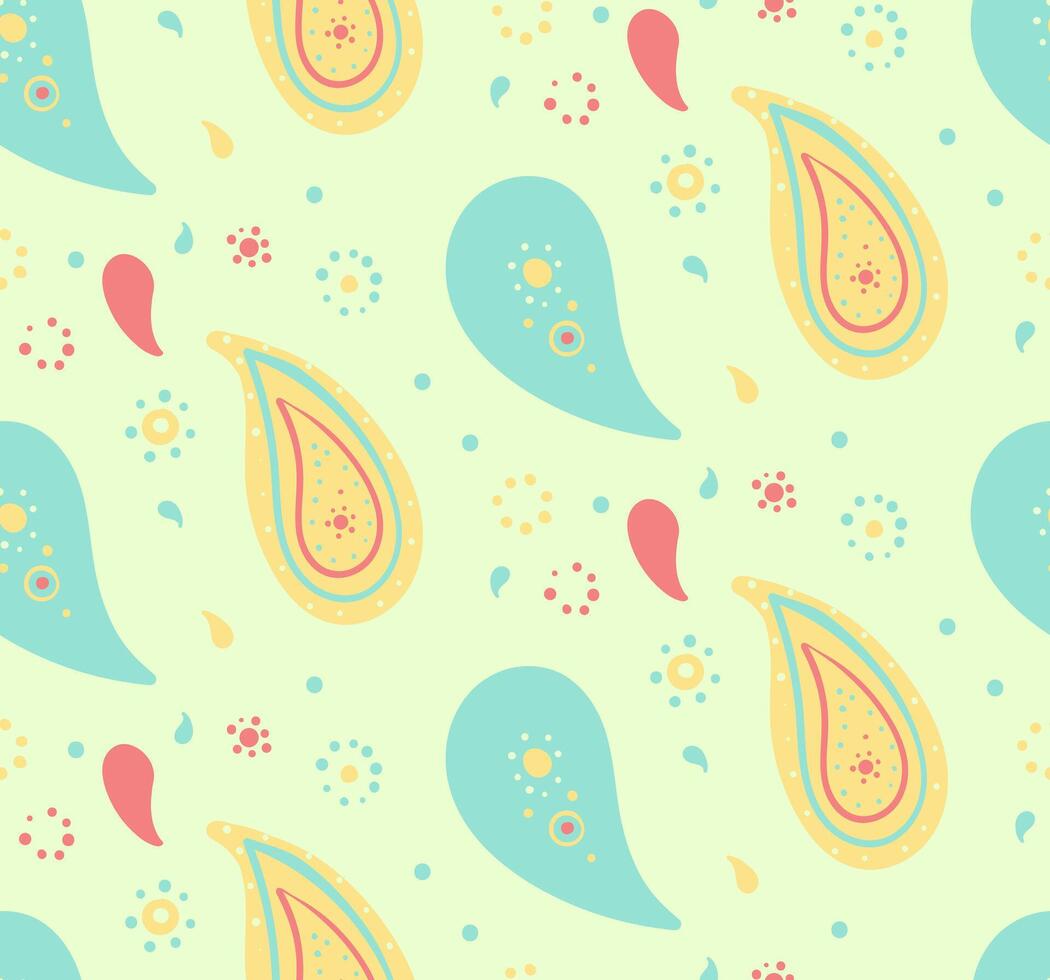 Botanical graphic as swirl print. Swirling tribal to seasonal twisted. Paisley material with canvas tradition. vector