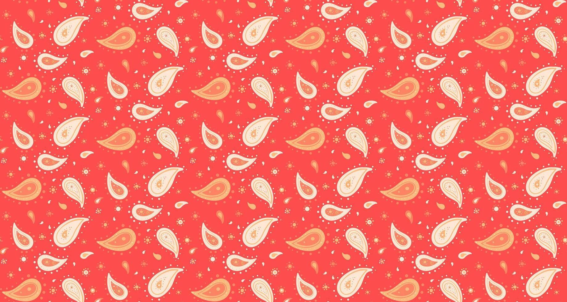 Material texture by classic exotic. Colourful decor with victorian tile. Ornate template by droplet paisley. vector