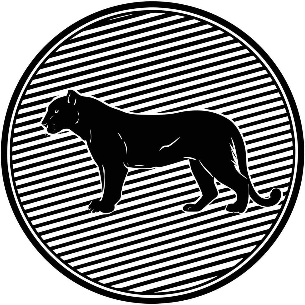 Decorative tiger silhouette concept vector