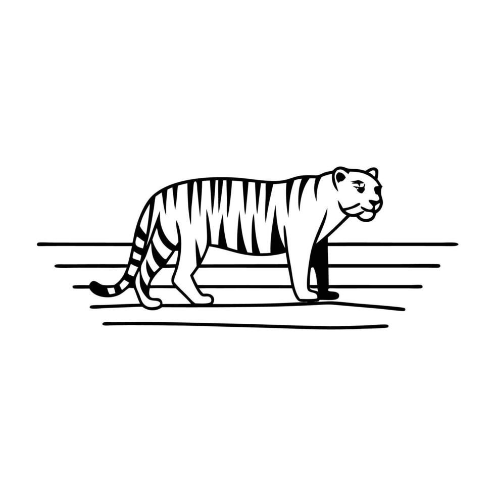 tiger silhouette concept vector
