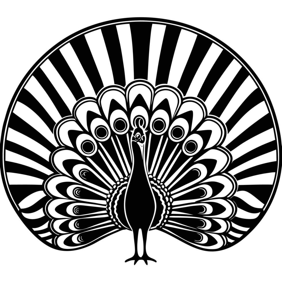 Peacock silhouette design vector