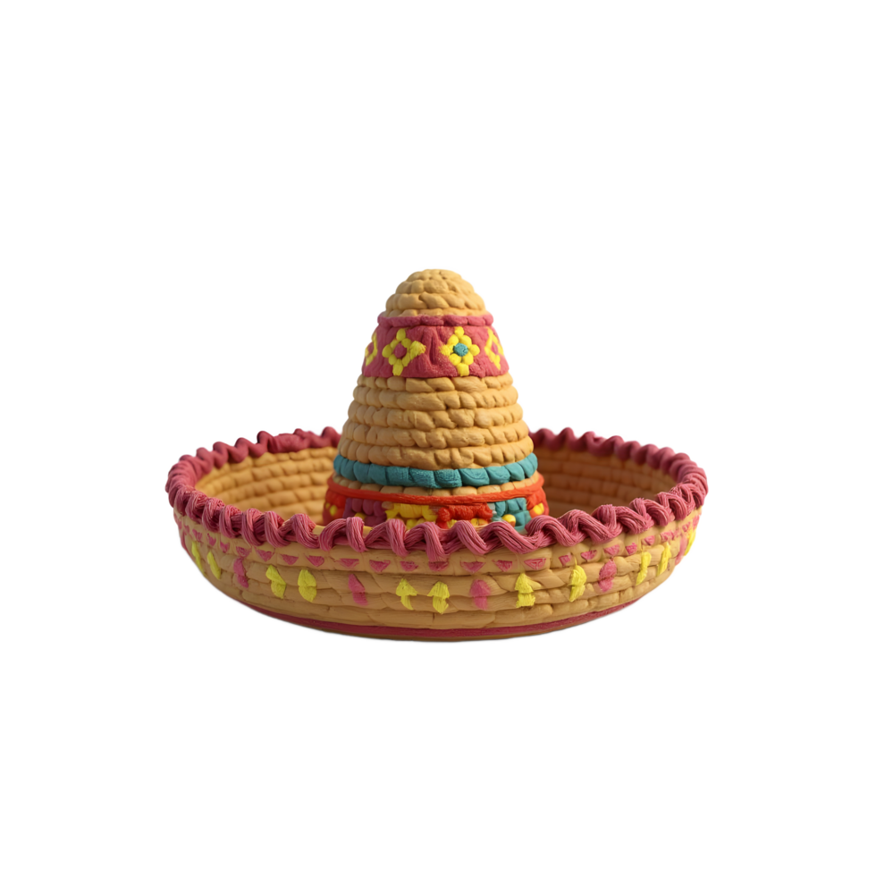 Colorful Mexican Sombrero Hat Craft Decoration png