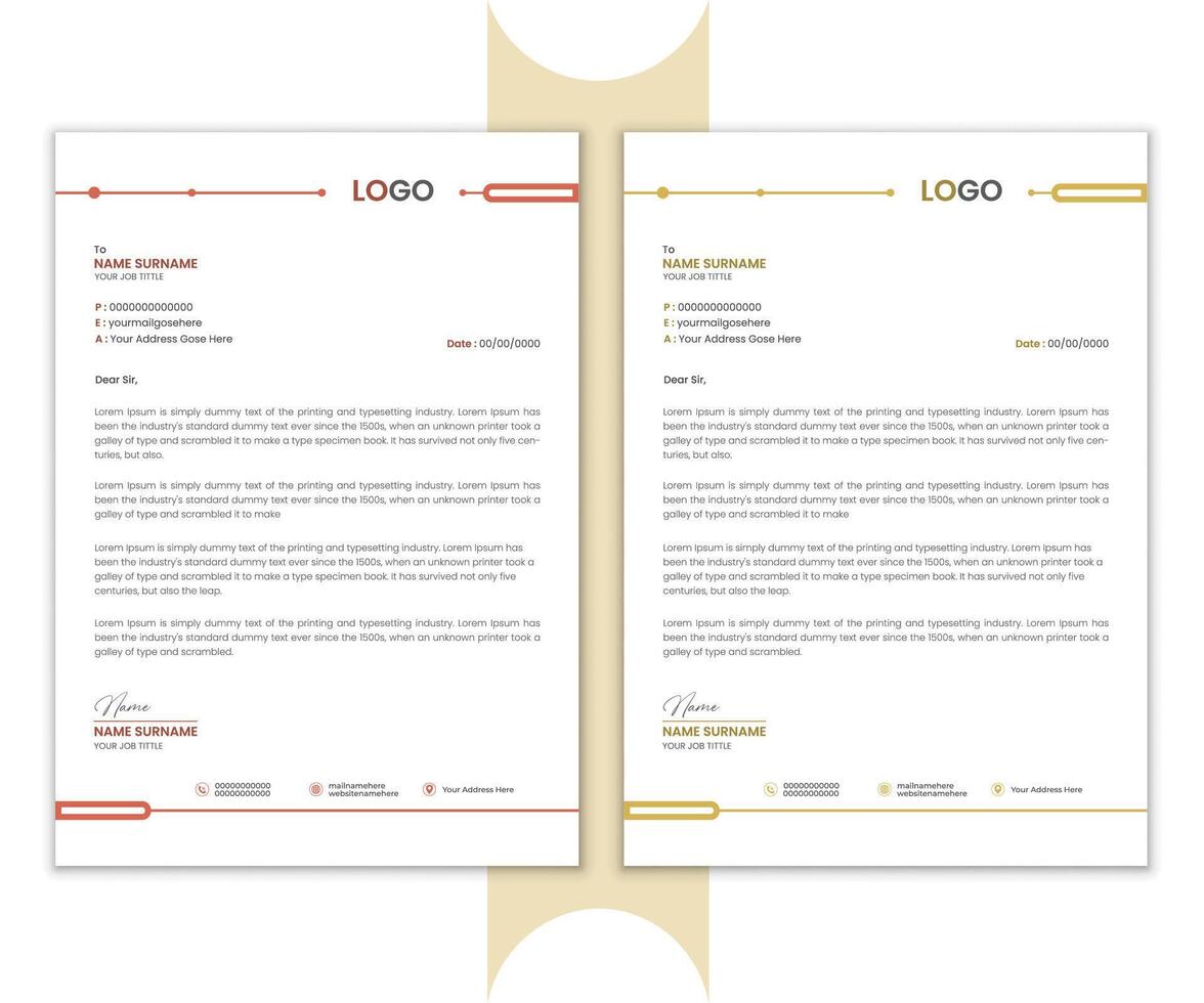 Business Letterhead Template vector
