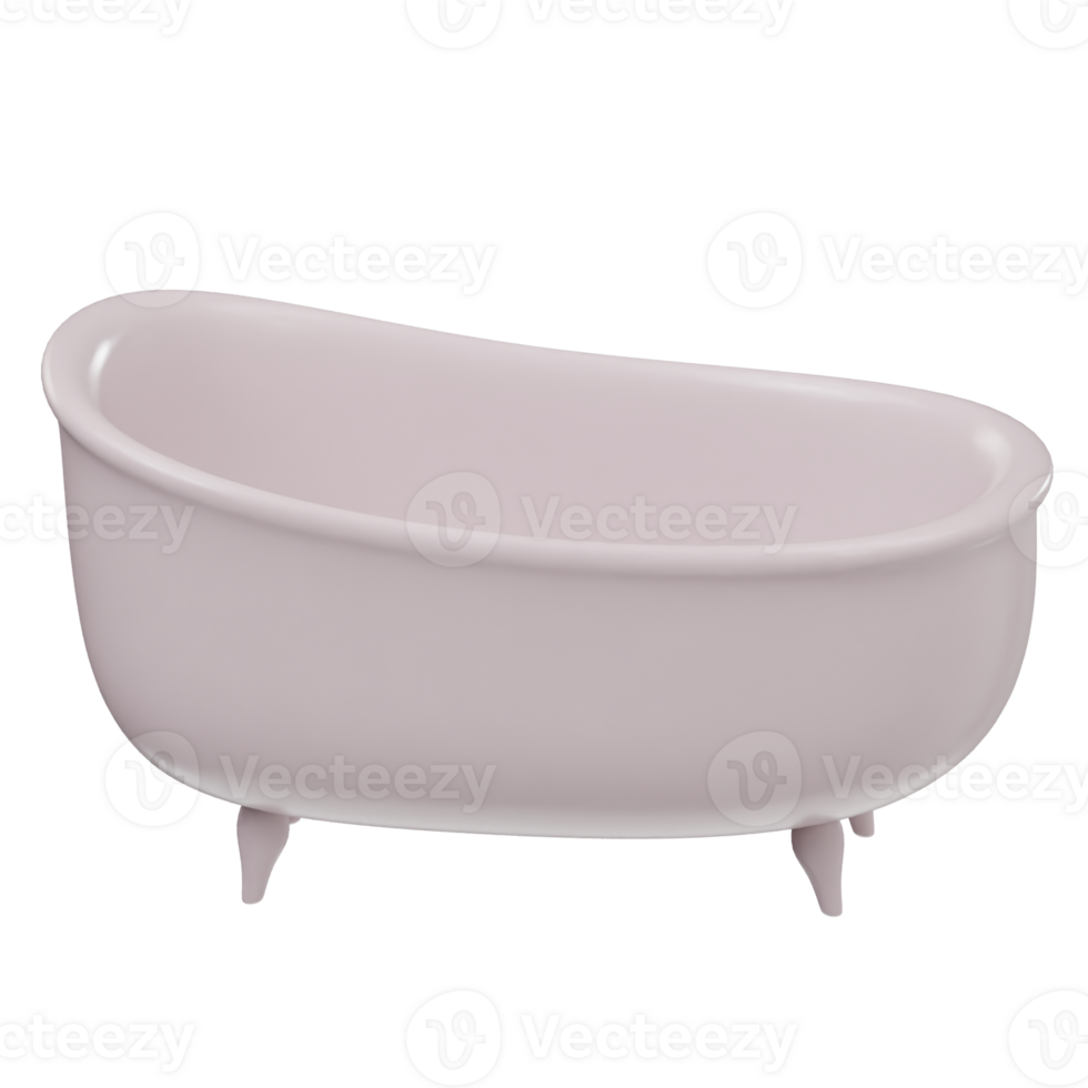 3d bathtub icon renderin illustration png