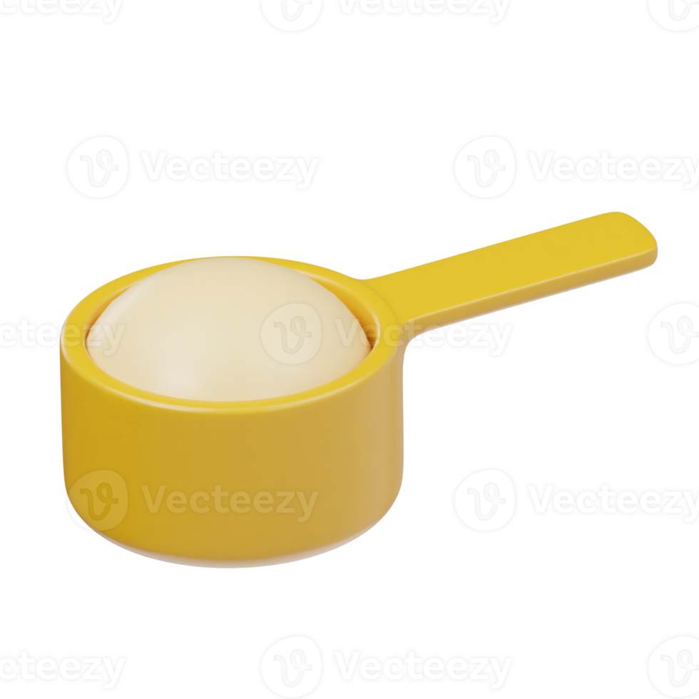 Mesurement cup icon 3d rendering png