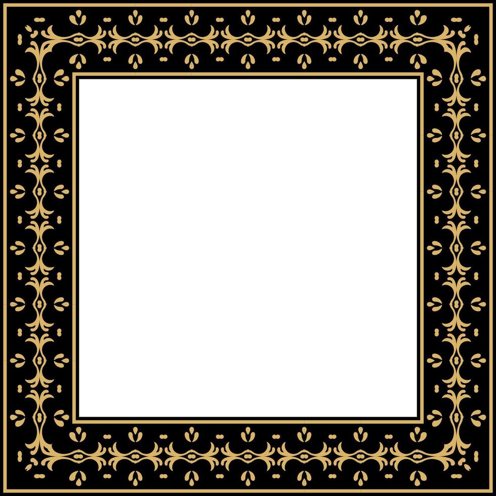 Opulent Luxury Ornamental Border Style. vector