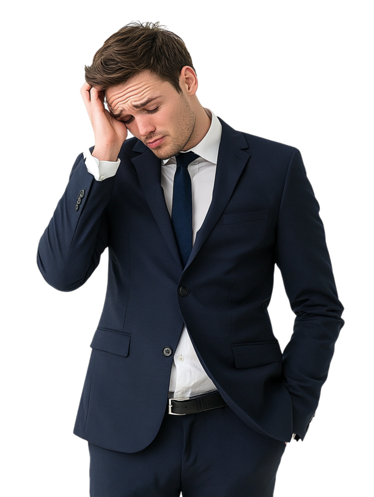 Businessman Feeling Ashamed against transparent background Professional png