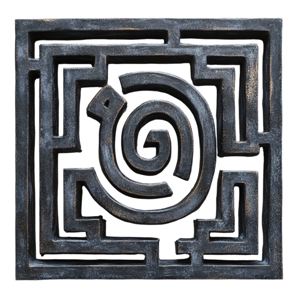 3D rendering labyrinth is set over a transparent background png