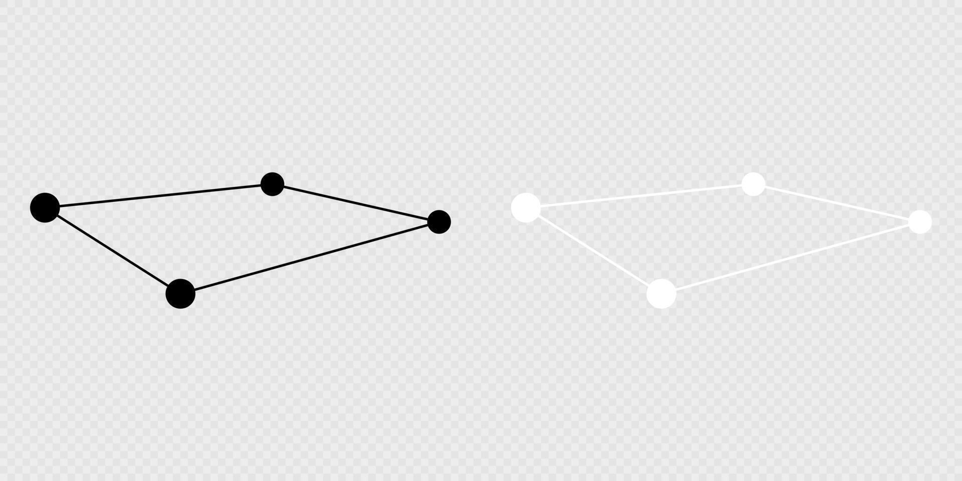 Fornax constellation map set. illustration. vector