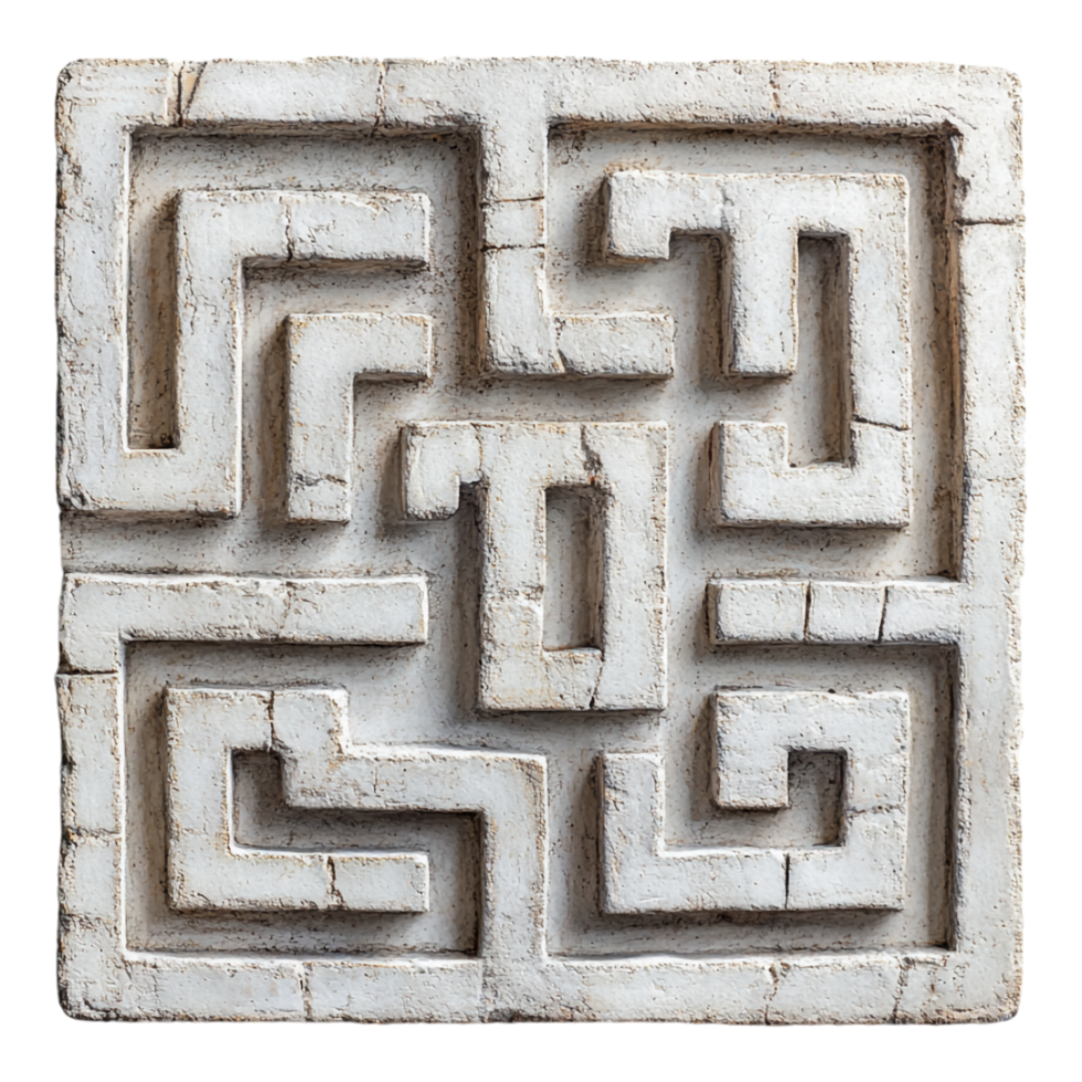 3D rendering labyrinth is set against a transparent background png