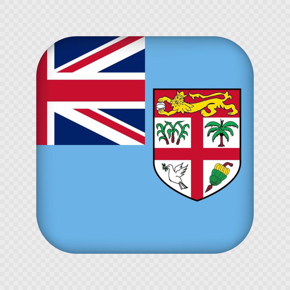 Fiji square flag with gradient. illustration. vector