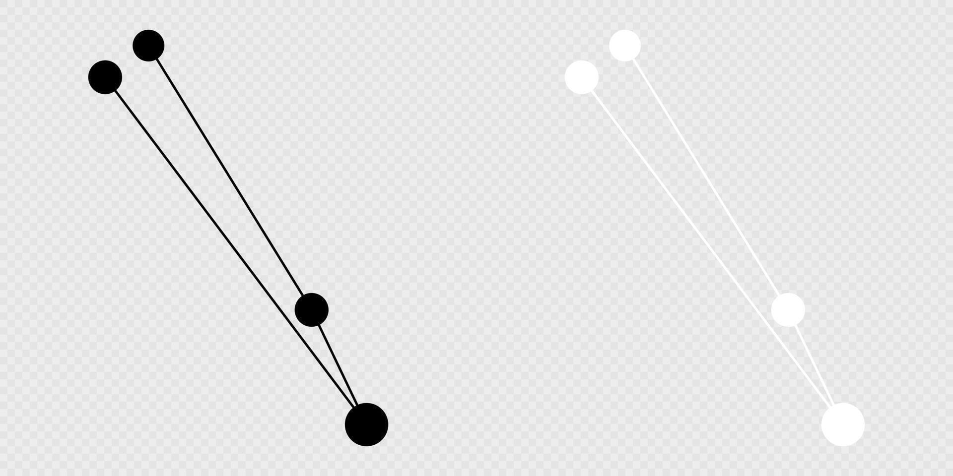 Circinus constellation map set. illustration. vector