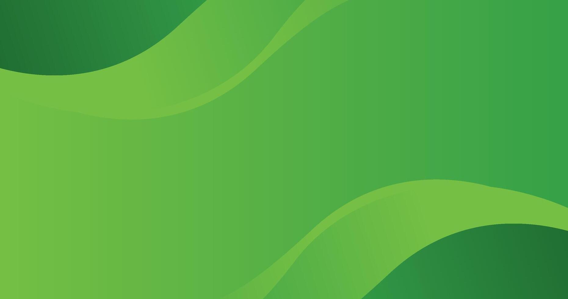 green background waves elegant vector