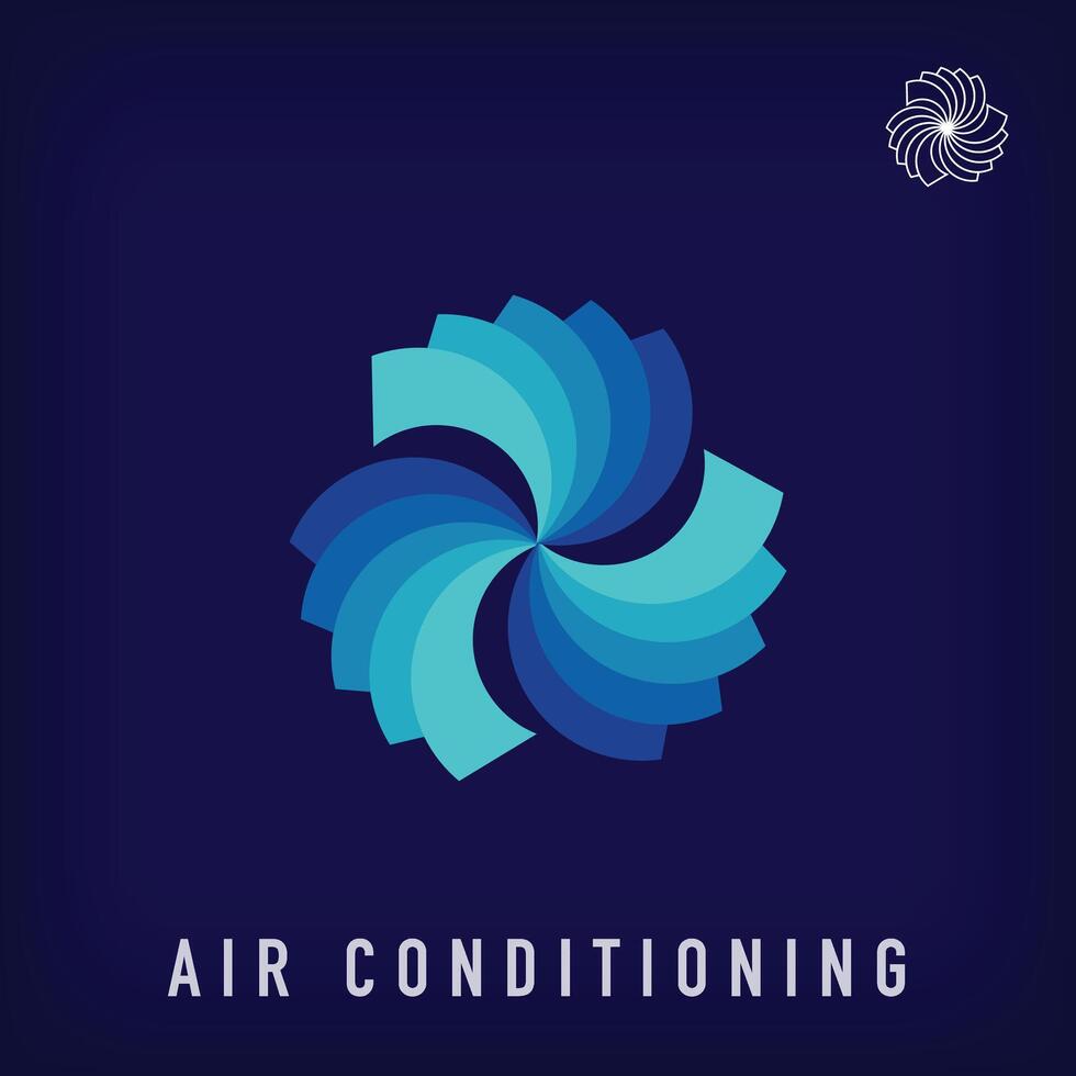 Simple air conditioning logo. Weather and energy company corporate logo template. . vector