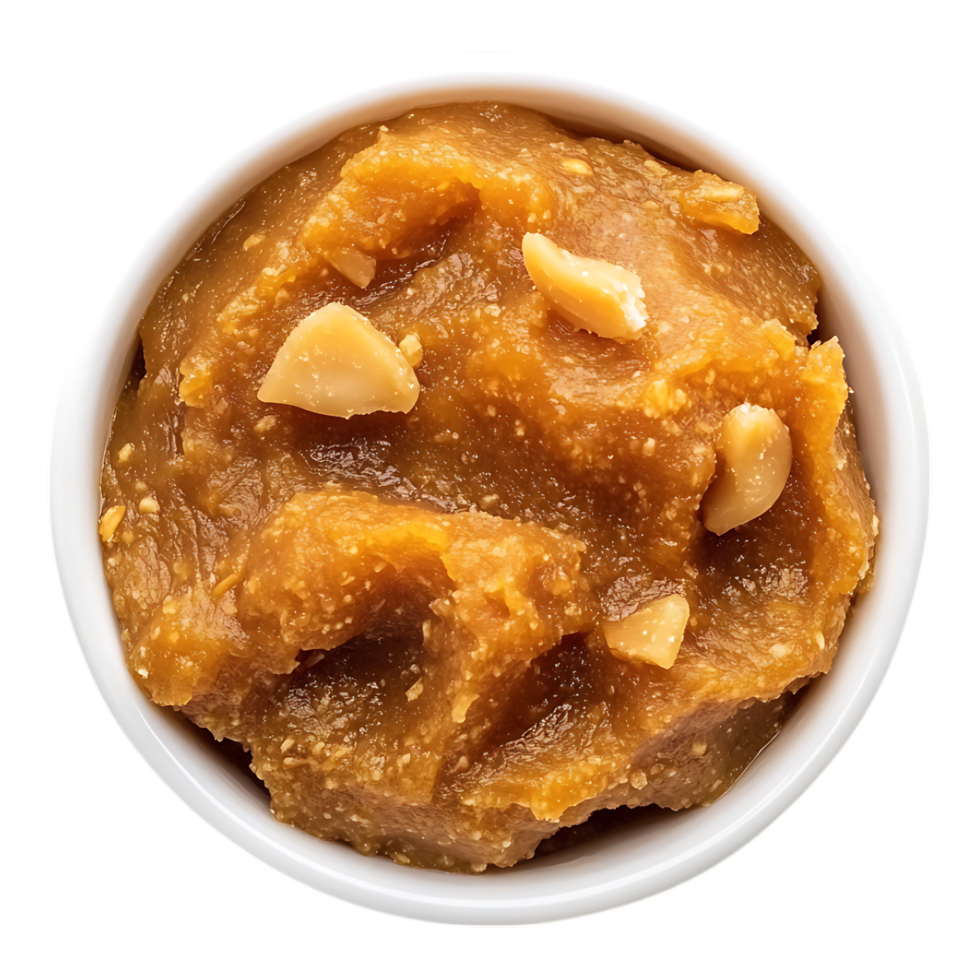 Halwa Against Transparent Background for Culinary, Dessert, or Traditional Indian Food Promotion png