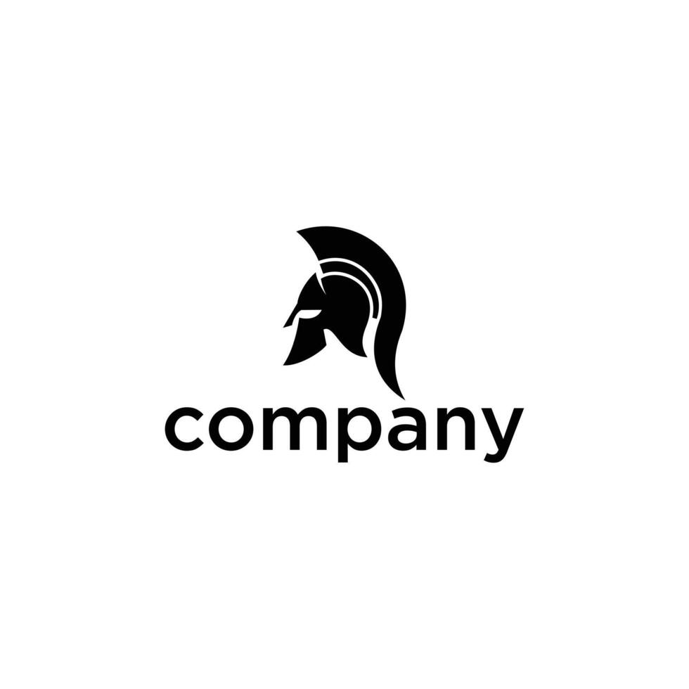 warrior spartan helmet logo vector
