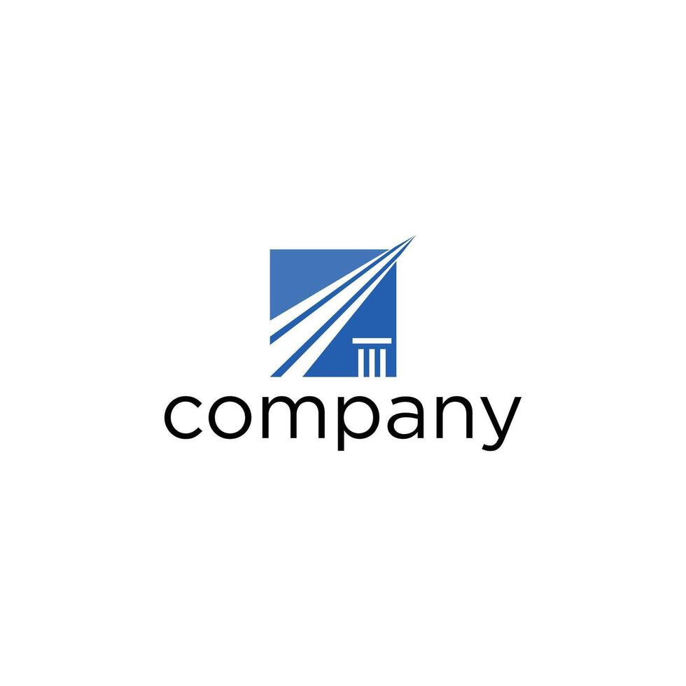 blue square with white lines vector