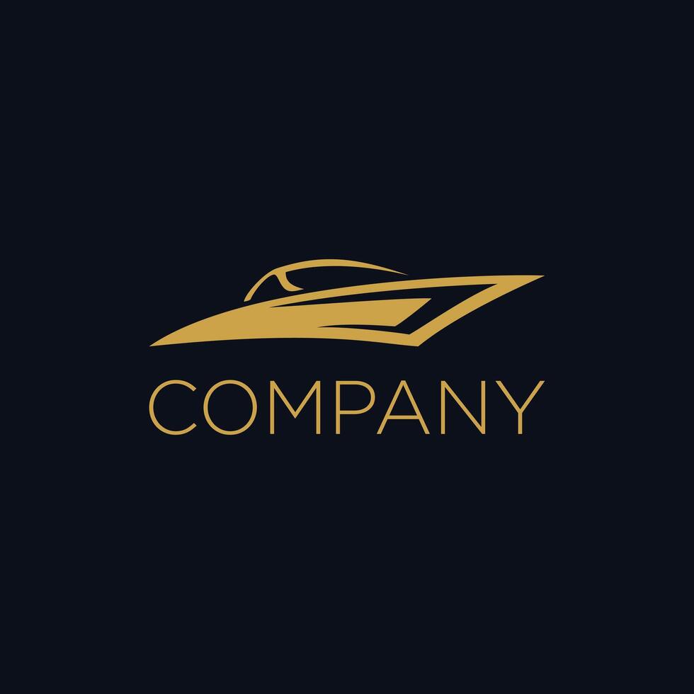 modern boat logo vector