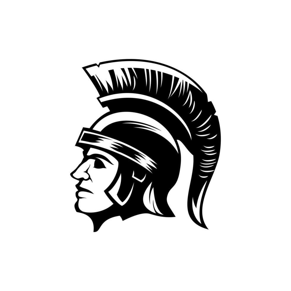 Spartan helmet logo vector