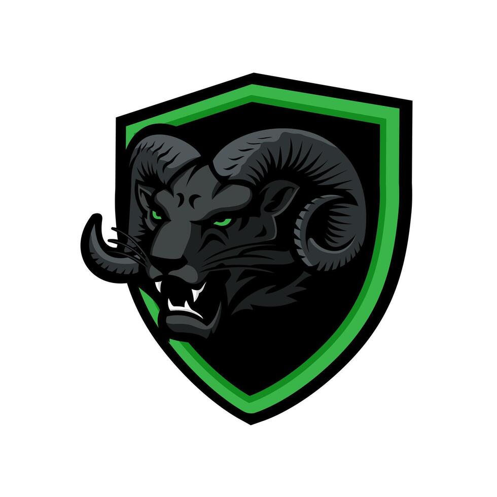 head of a ram vector