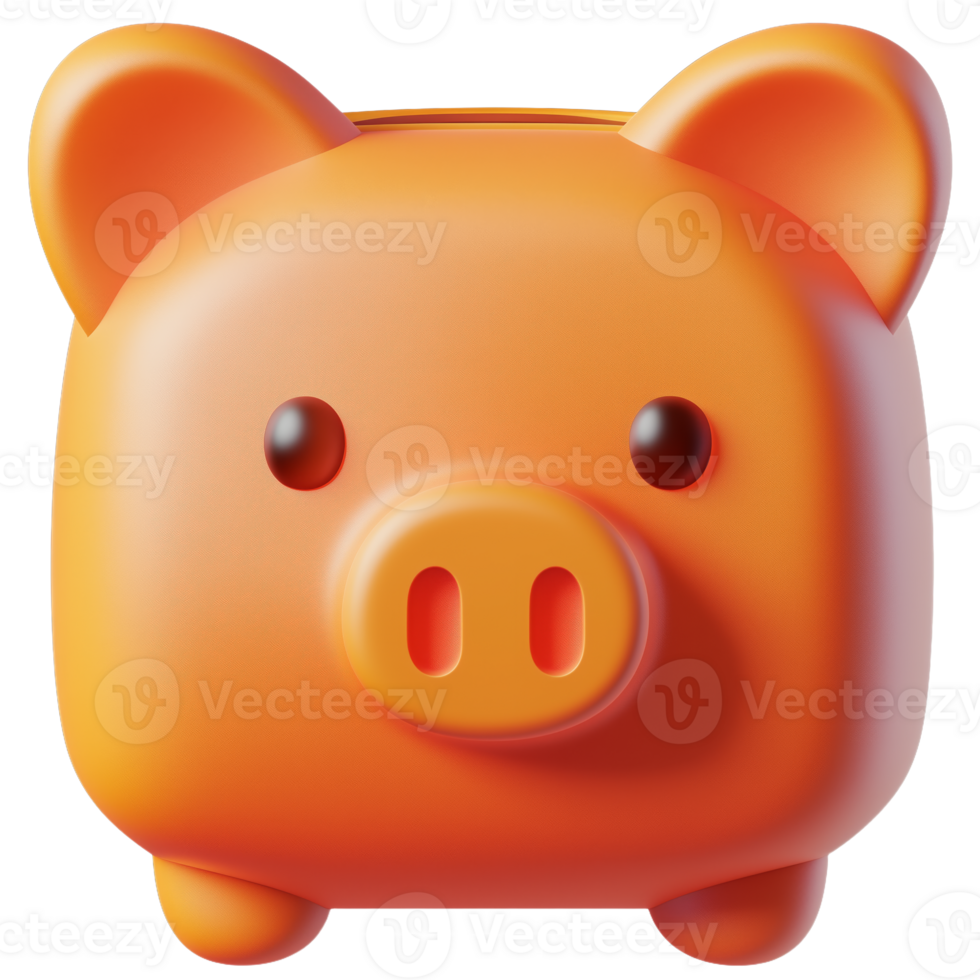 Charming Orange Pig Toy Figurine for Creative Play and Decor png