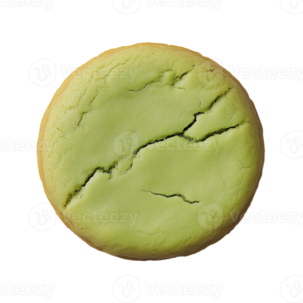 Delicious Cracked Green Cookie Perfect for Any Snack Time png