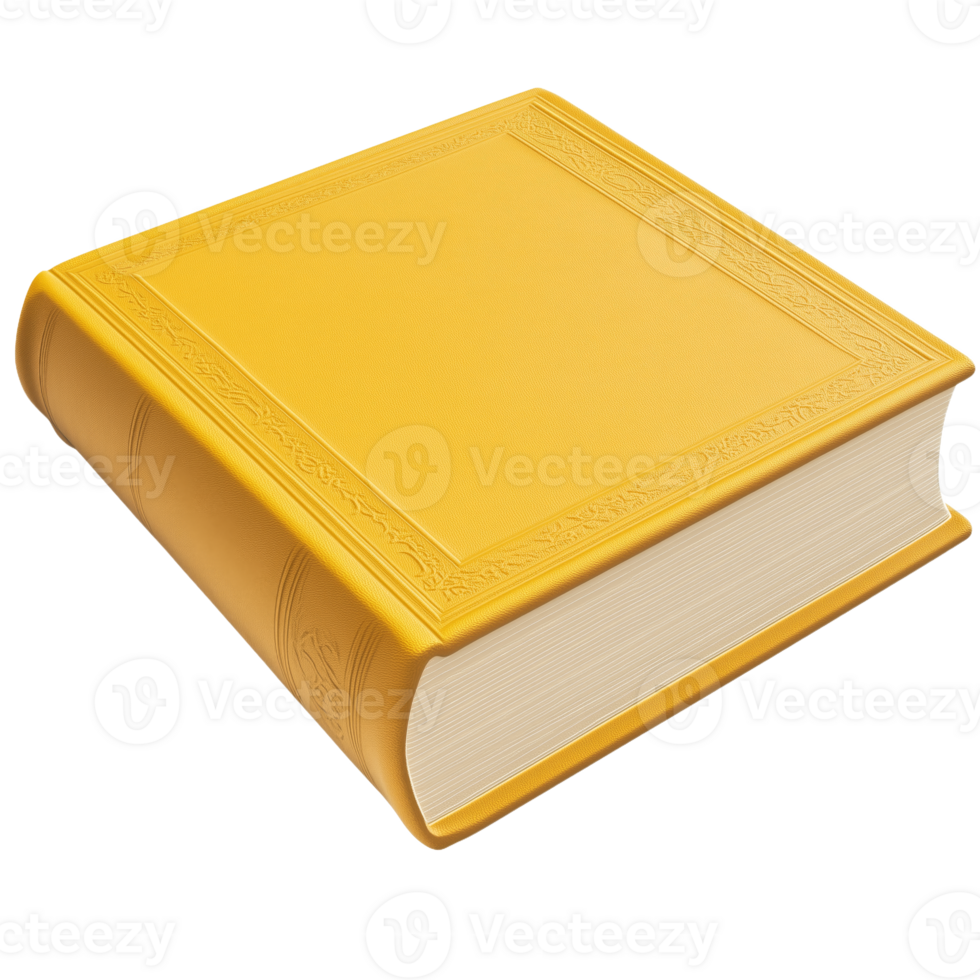 A Bright Yellow Hardcover Book for Various Literary Works png