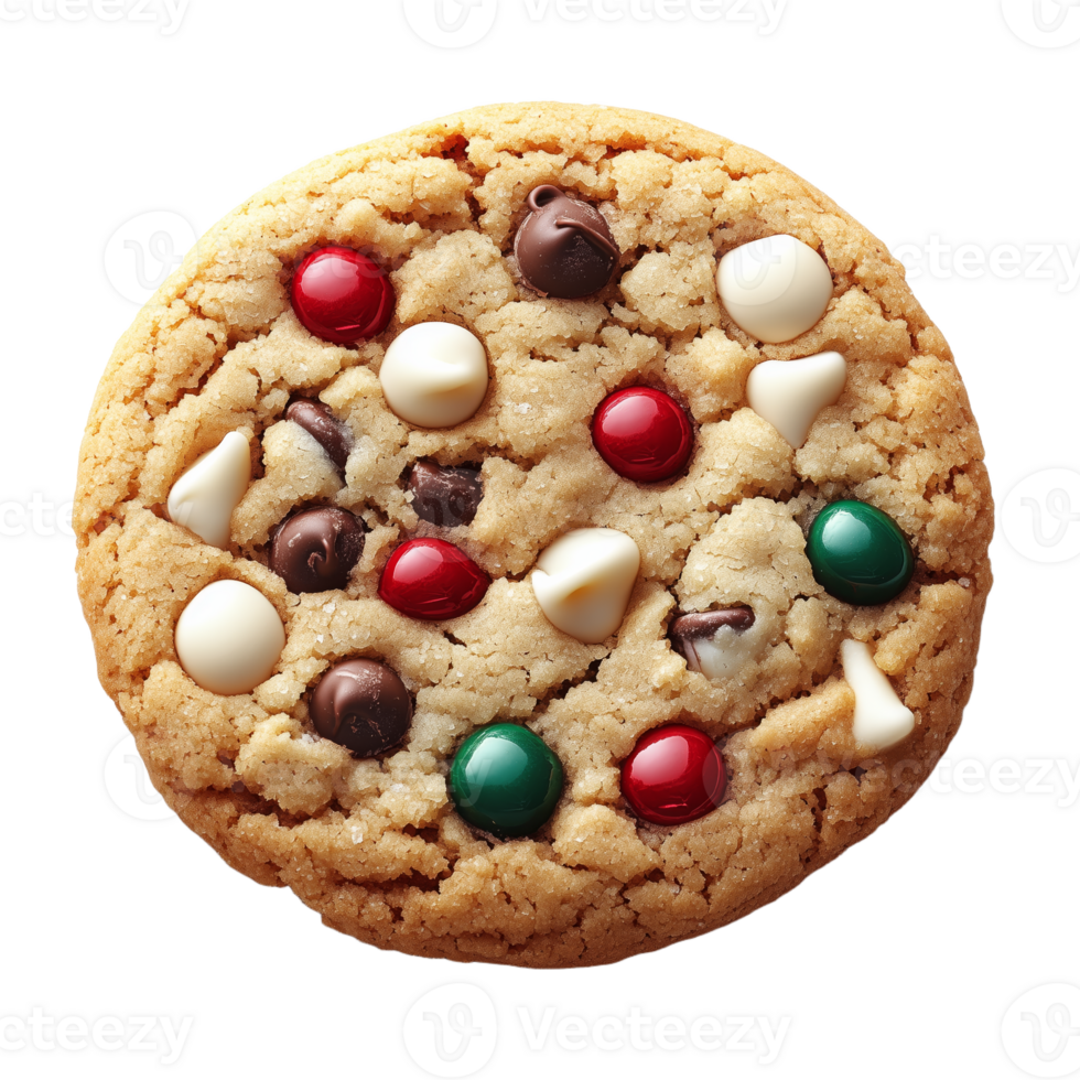Delightful Colorful Holiday Cookie with Chocolate Chips and Treats png