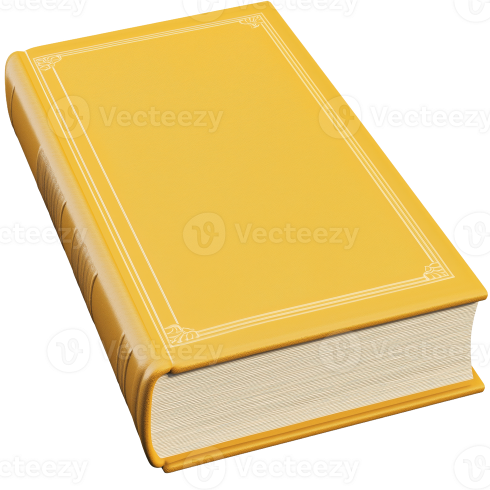 Yellow Hardcover Book for Reading and Learning Purposes png