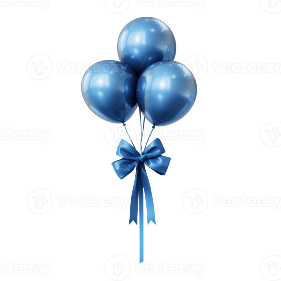 Blue Balloon Bunch Perfect for Celebrations and Events png