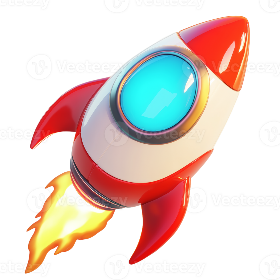 Dynamic Rocket Launching Into Space for Exploration Adventure png