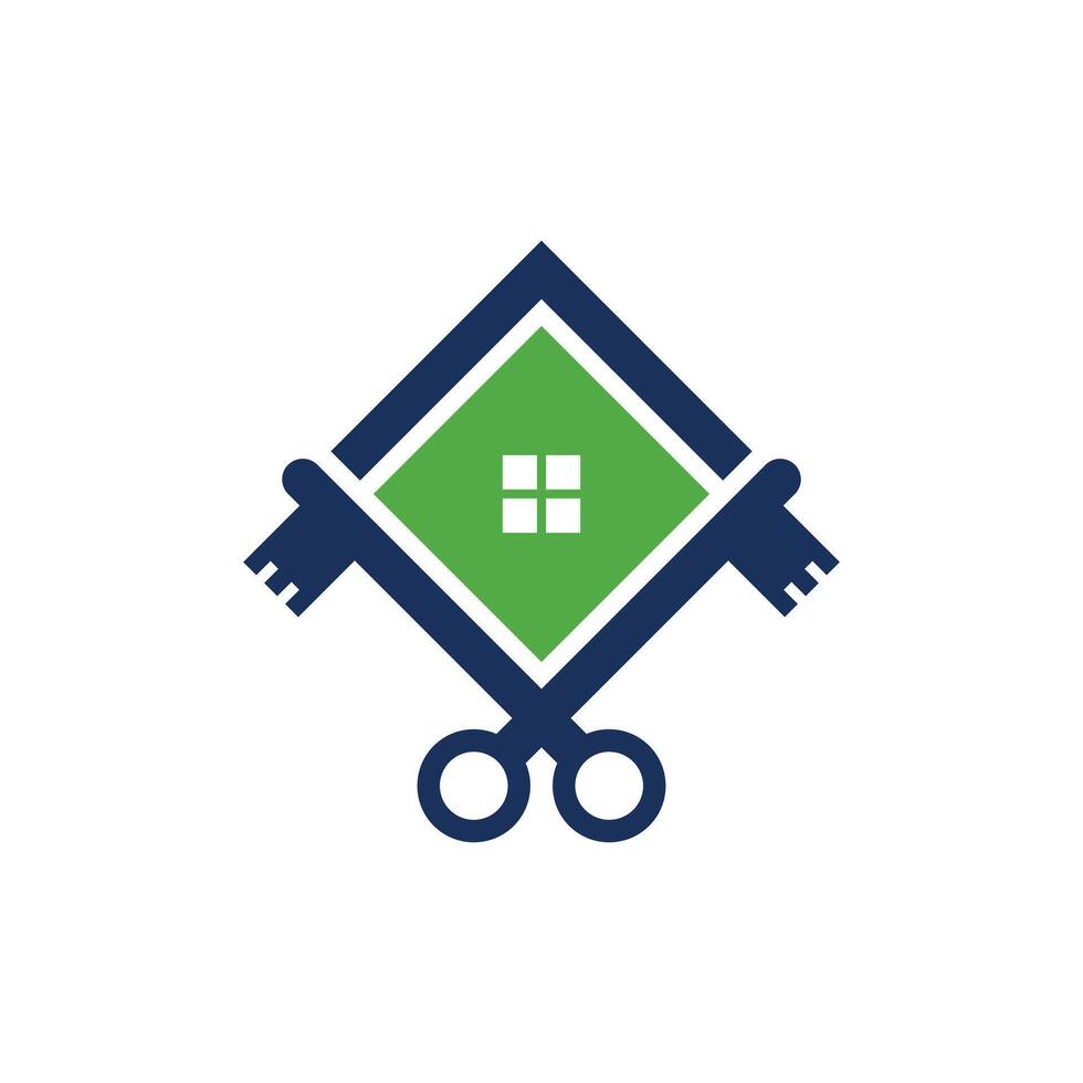 two crossed keys vector