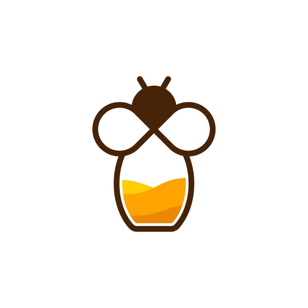 Honeybee jar Logo vector