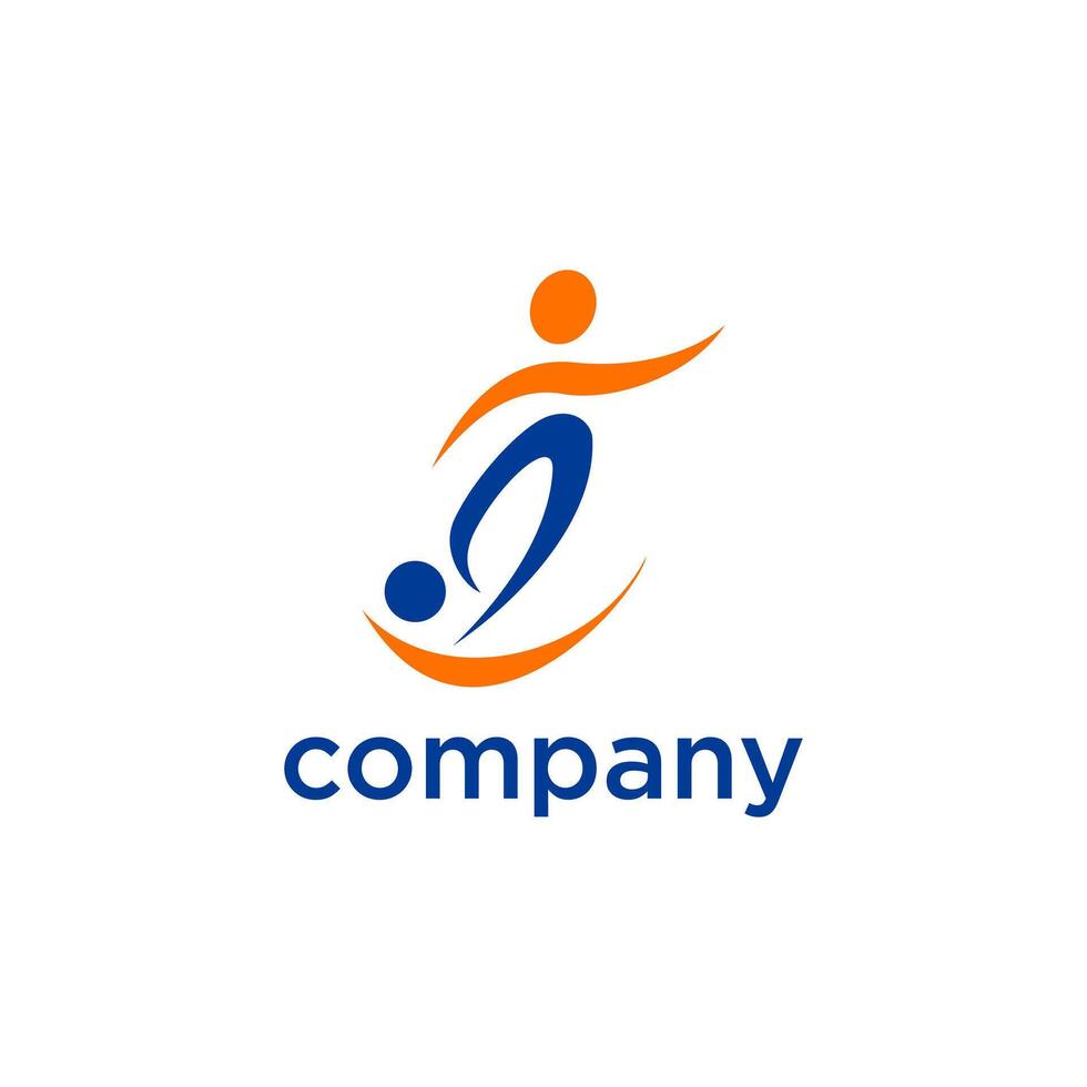 figures in orange and blue vector