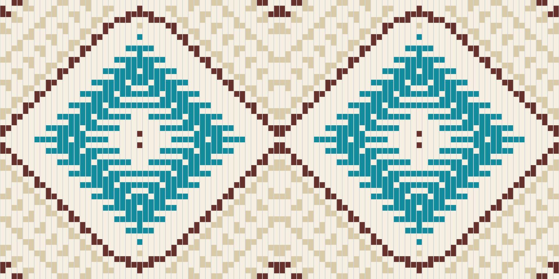 Native Patterns Ikat Quilt Patternfolk Embroidery, Aztec Geometric Ornament Print. Design for Carpet, Wallpaper, Clothing, Wrapping, Fabric vector
