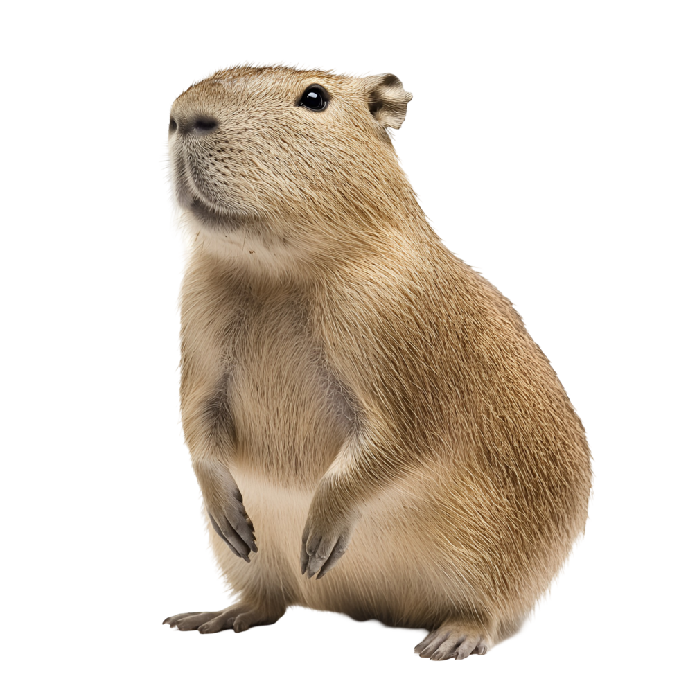 Capybara Standing Up No Background png