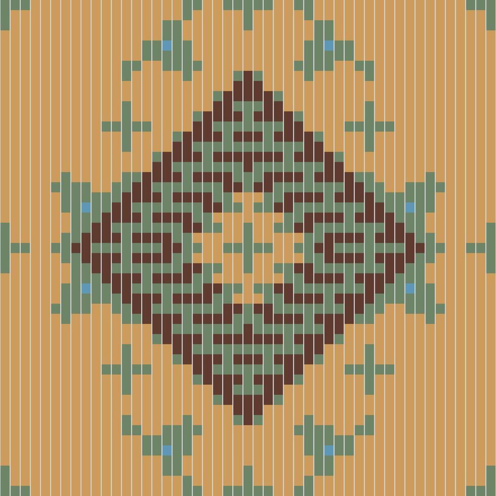 Vintage Islamic Geometric Patterns Printablefolk Embroidery, Aztec Geometric Ornament Print. Design for Carpet, Wallpaper, Clothing, Wrapping, Fabric vector