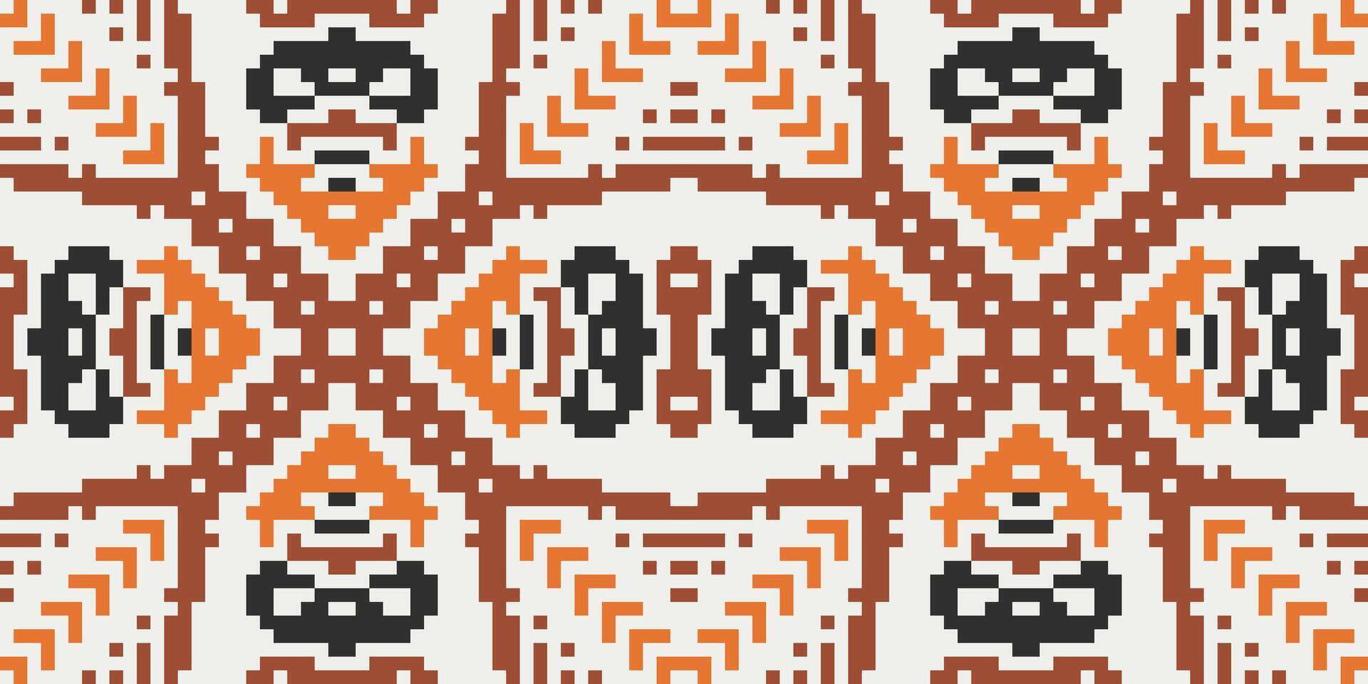 Fabric Pattern Romanian Traditional Patternfolk Embroidery, Aztec Geometric Ornament Print. Design for Carpet, Wallpaper, Clothing, Wrapping, Fabric vector