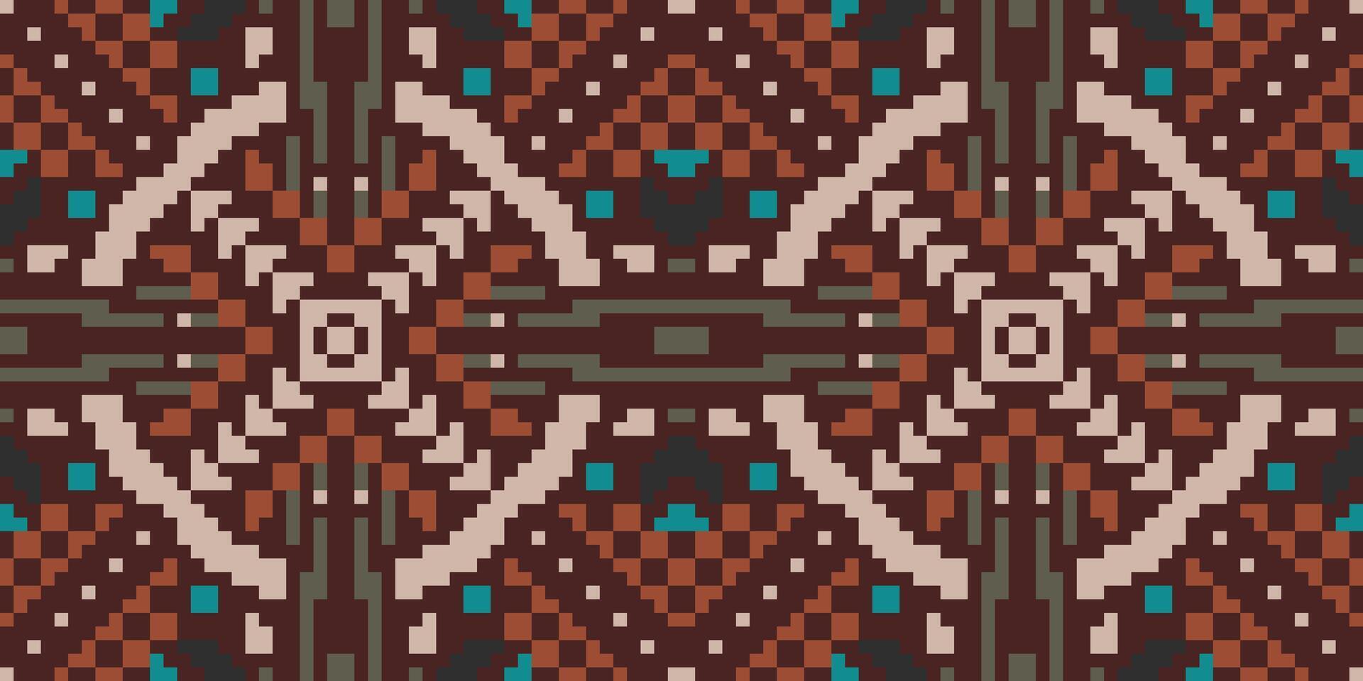 Folklore Seamless Abstract Geometric Patternfolk Embroidery, Aztec Geometric Ornament Print. Design for Carpet, Wallpaper, Clothing, Wrapping, Fabric vector
