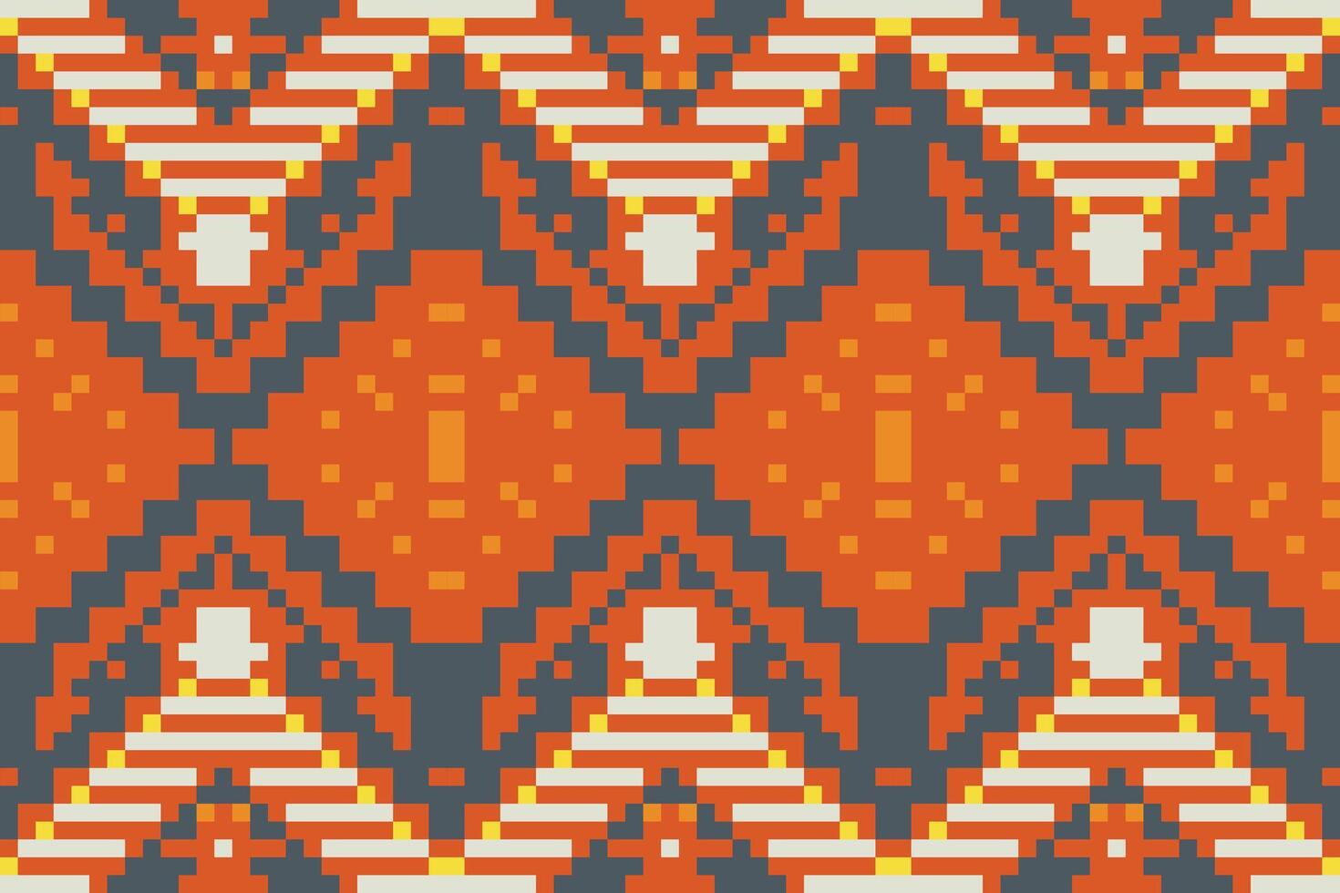 Motif Traditional Granny Square Patternfolk Embroidery, Aztec Geometric Ornament Print. Design for Carpet, Wallpaper, Clothing, Wrapping, Fabric vector