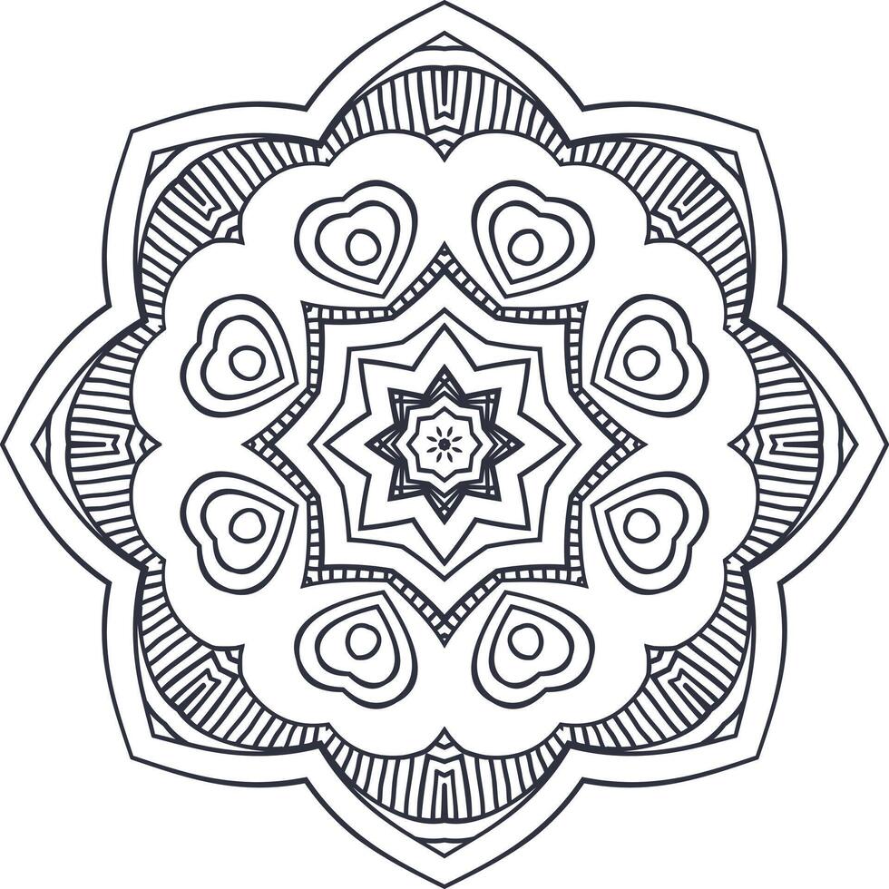 Abstract Art Art Circular Pattern in the Form of a Mandala Decorative Ornament in Ethnic Oriental Style. vector